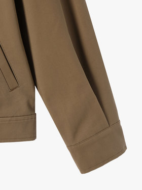 HOMME メンズ メンズ コットン 長袖 ジップアップジャケット ”Chet” ブラウン