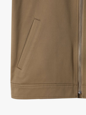 HOMME メンズ メンズ コットン 長袖 ジップアップジャケット ”Chet” ブラウン