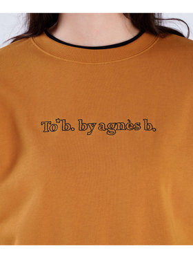 To b. by agnès b. 【Outlet】コットン ロゴ スウェットプルオーバー マスタード