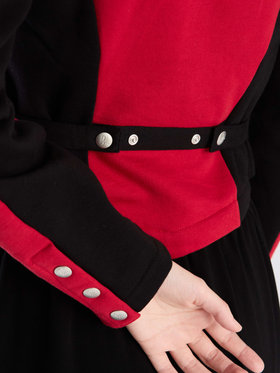 FEMME ウィメンズ 【Outlet】オーガニックコットン メルトン 長袖 カーディガンプレッション "New Two" レッド