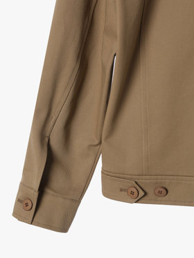 HOMME メンズ メンズ コットン 長袖 ジップアップジャケット ”Chet” ブラウン