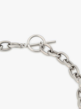 To b. by agnès b. メッセージ ハート チェーンネックレス ”Merci” ブラック