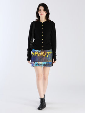 FEMME ウィメンズ 【Outlet】ウール ジャージー フィンガーレス カーディガンプレッション ブラック