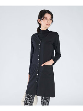 FEMME ウィメンズ 【Outlet】コットン Vネック カーディガンプレッション ワンピース ブルー系その他