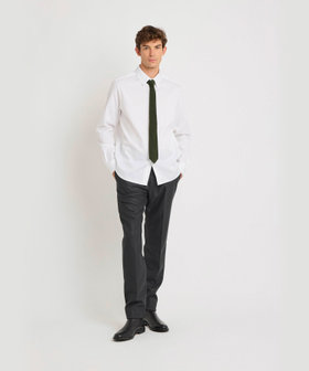 HOMME メンズ メンズ コットン 長袖 シャツ "Tom" ホワイト