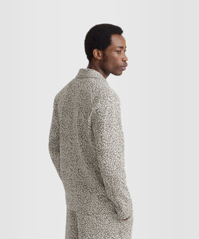 HOMME メンズ メンズ レオパード ジャカード テーラードジャケット "Paul" ベージュ