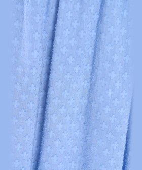 To b. by agnès b. フラワー コットン カット ジャカード スカート ブルー