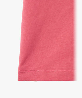 FEMME ウィメンズ "b."ロゴ 刺繍 コットン 半袖 Tシャツ "Brando" ピンク系その他