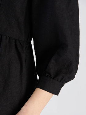 To b. by agnès b. 【Outlet】リネンコットンシャーリングドレス ブラック