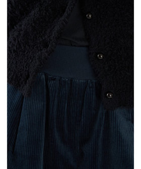 To b. by agnès b. コットン コーデュロイ キュロット ネイビー