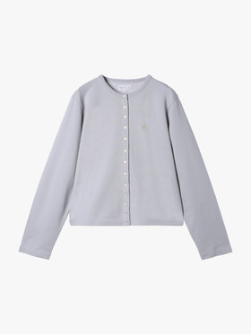 FEMME ウィメンズ ”b.”ロゴ ハート 刺繍 カーディガンプレッション グレー