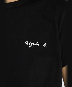 FEMME ウィメンズ ロゴ プリント コットン 半袖 Tシャツ "Brando" ブラック