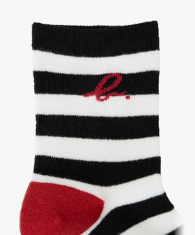 ENFANT ベビー ベビー "b." ロゴ コットン ソックス ホワイト×ブラック