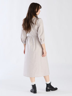 To b. by agnès b. 【Outlet】リネンコットンシャーリングドレス ライトグレー