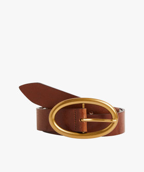 FEMME ウィメンズ カウハイドレザー ベルト "Violaine" ベージュ系その他