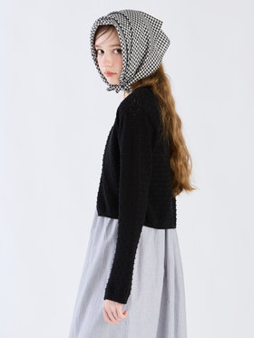 To b. by agnès b. 【Outlet】デイジーストライプニットカーディガン ブラック