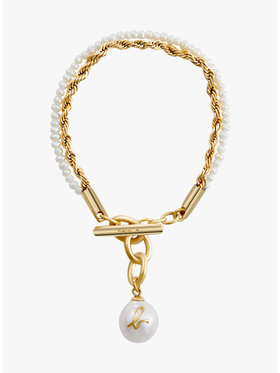 FEMME ウィメンズ 【Outlet】ツイストブレスレット "Chunky Pearl" ゴールド