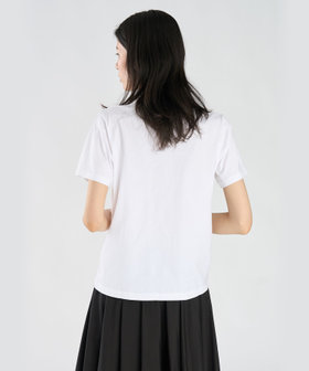 FEMME ウィメンズ 【by R 限定品】agnes b. フォトプリント コットン 半袖 Tシャツ ホワイト
