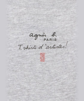 FEMME ウィメンズ オーガニックコットン 半袖 アーティストTシャツ "Aurore de la Marinerie" グレー