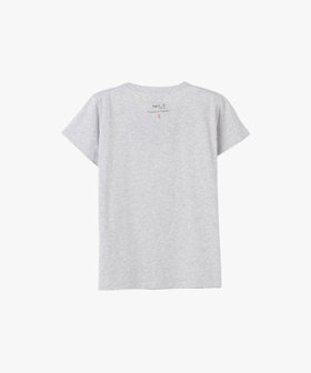 FEMME ウィメンズ オーガニックコットン 半袖 アーティストTシャツ "Aurore de la Marinerie" グレー