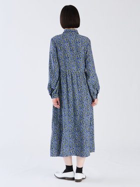 To b. by agnès b. 【Outlet】フラワープリントドレス ブルー