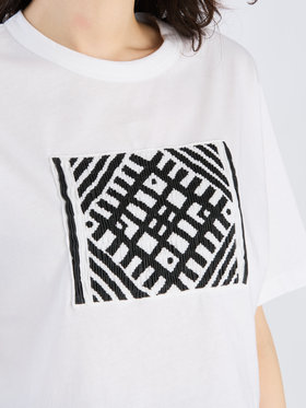 FEMME ウィメンズ コットン 半袖 ボックス Tシャツ ”B. STYLE” ホワイト