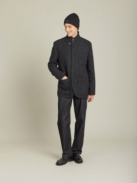 HOMME メンズ 【Outlet】UBQ0 VESTE ジャケット グレー×ブラック