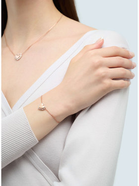 FEMME ウィメンズ ハートパール ブレスレット "Timeless Love" ピンクベージュ