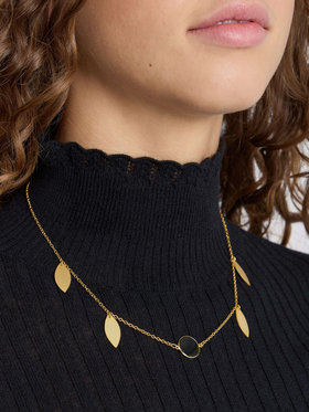 FEMME ウィメンズ リーフ ネックレス ”Shine” ゴールド