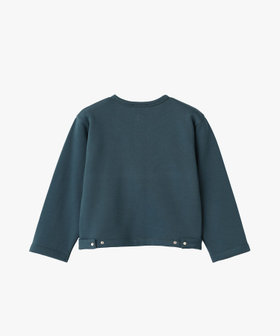 ENFANT ユニセックス キッズ コットン 長袖 カーディガンプレッション ブラック系その他