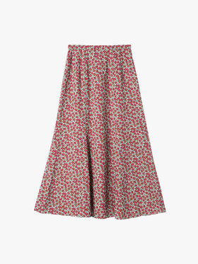 To b. by agnès b. 【Outlet】フラワープリントスカート ボルドー