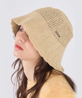 To b. by agnès b. クロシェ ハット ホワイト