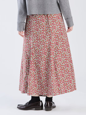 To b. by agnès b. 【Outlet】フラワープリントスカート ボルドー