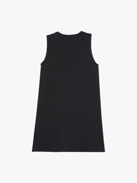 ENFANT ガールズ キッズ ロゴ コットン ノースリーブ ワンピース "Fily" ブラック