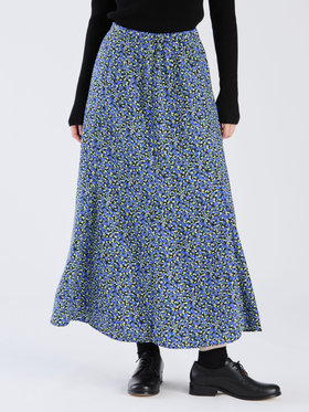 To b. by agnès b. 【Outlet】フラワープリントスカート ブルー