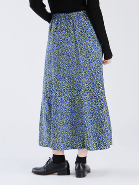 To b. by agnès b. 【Outlet】フラワープリントスカート ブルー