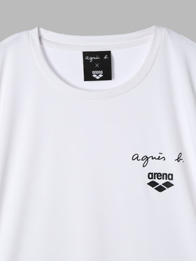 FEMME ウィメンズ agnes b. x arena 半袖 Tシャツ ホワイト