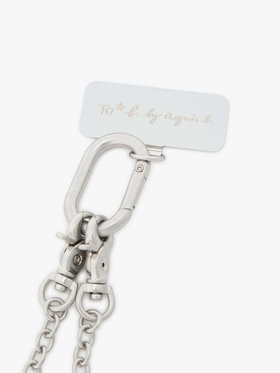 To b. by agnès b. カラー ロゴ モバイルストラップ シルバー