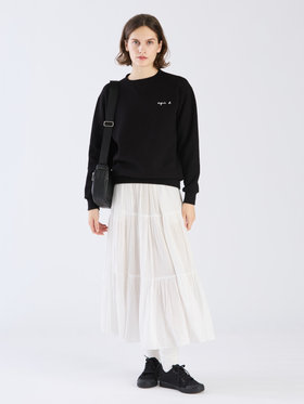 FEMME ウィメンズ 【Outlet】ロゴ プリント コットン 長袖 スウェット ブラック