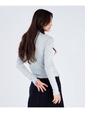 To b. by agnès b. 【Outlet】ラメ ハイネック プルオーバー ブルー