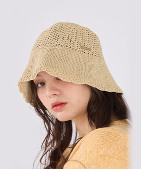 To b. by agnès b. クロシェ ハット ホワイト