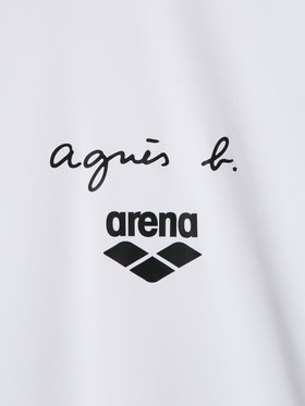 FEMME ウィメンズ agnes b. x arena 半袖 Tシャツ ホワイト