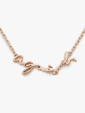 FEMME ウィメンズ ロゴ ネックレス ピンクベージュ