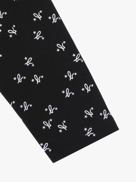 ENFANT ユニセックス キッズ 総柄プリント オーガニックコットン 長袖Tシャツ ブラック