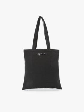 FEMME ウィメンズ 【by R 限定品】agnes b. フォトプリント コットン トートバッグ "Sakura" ブラック