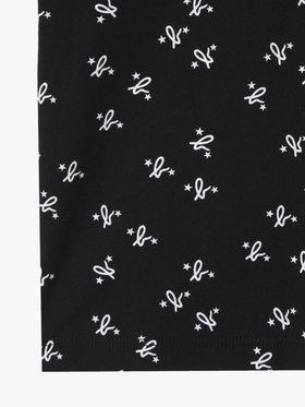 ENFANT ユニセックス キッズ 総柄プリント オーガニックコットン 長袖Tシャツ ブラック