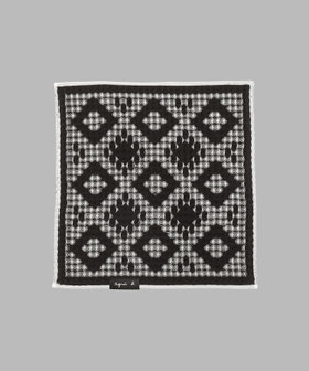 FEMME ウィメンズ ハニカム織 タオルハンカチ ブラック