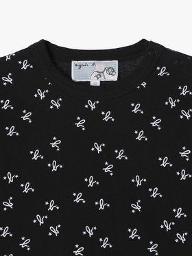 ENFANT ベビー ベビー 総柄プリント オーガニックコットン 長袖Tシャツ ブラック