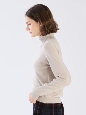 FEMME ウィメンズ 【Outlet】コットン タートルネック 長袖 ニットトップス "Eddy" グレー系その他