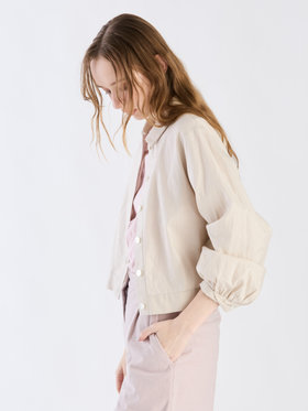 To b. by agnès b. 【Outlet】コットンリネンポプリンジャケット ベージュ